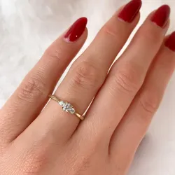 Diamant Ring in 14 Karat Gold 0,20 ct 0,102 ct