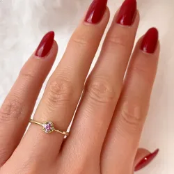 pink Saphir Diamantring in 14 Karat Gold 0,147 ct 0,02 ct