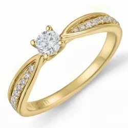 Diamant Ring in 14 Karat Gold 0,20 ct 0,132 ct