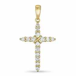 Kreuz Diamant Anhänger in 14 karat Gold 0,33 ct