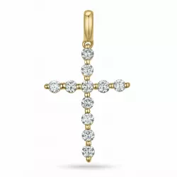 Kreuz Diamant Anhänger in 14 karat Gold 0,50 ct