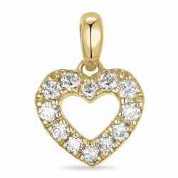 Herz Diamant Anhänger in 14 karat Gold 0,206 ct