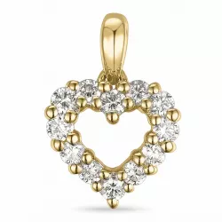 Herz Diamant Anhänger in 14 karat Gold 0,264 ct