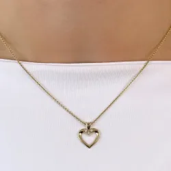 Herz Diamant Anhänger in 14 karat Gold 0,041 ct