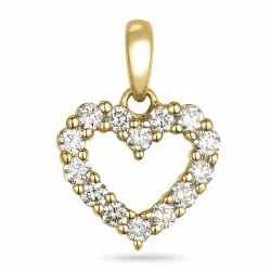 Herz Diamant Anhänger in 14 karat Gold 0,25 ct