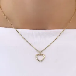 Herz Diamant Anhänger in 14 karat Gold 0,019 ct