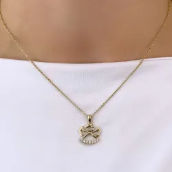 Engel Diamant Anhänger in 14 karat Gold 0,105 ct