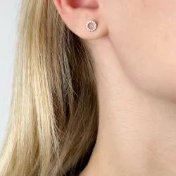runden Brillant Ohrstecker in 14 Karat Weißgold mit Diamant