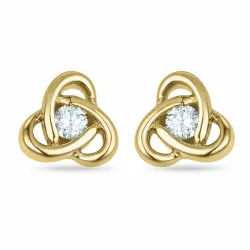 dreieck Diamant Ohrstecker in 14 Karat Gold mit Diamant