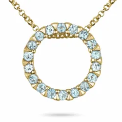 42 cm zzgl. 3 cm Verlängerung Halskette mit Anhänger aus 14 Karat Gold 0,414 ct