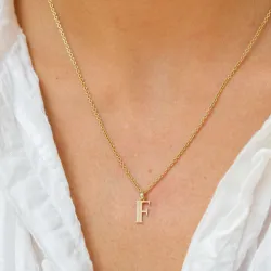 buchstab f Anhänger aus 9 Karat Gold - My Letter