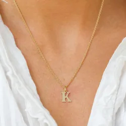 buchstab k Anhänger aus 9 Karat Gold - My Letter