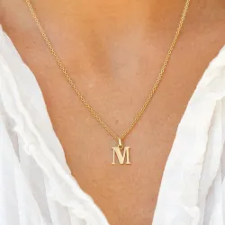buchstab m Anhänger aus 9 Karat Gold - My Letter