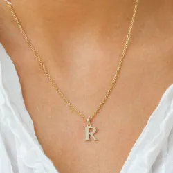 buchstab r Anhänger aus 9 Karat Gold - My Letter