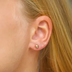 1/2 Paar 5 mm Ohrringe in 9 Karat Gold - Gold Collection