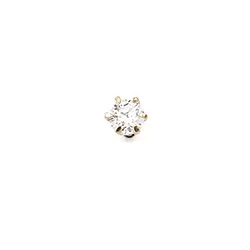 1/2 Paar 3 mm Ohrringe in 9 Karat Gold mit Zirkon - Gold Collection