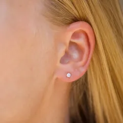 3,5 mm Ohrstecker in 9 Karat Gold mit Zirkon - Gold Collection