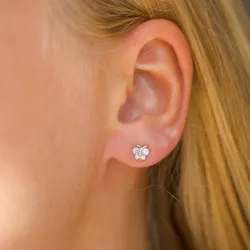 Schmetterlinge Ohrringe in 9 Karat Gold mit Zirkon - Gold Collection