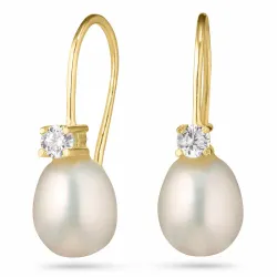 lange Ohrringe in 9 Karat Gold mit Zirkon - Gold Collection