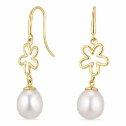 Blumen Ohrringe in 9 Karat Gold mit  - Gold Collection