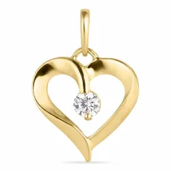 Herz Zirkon Anhänger aus 9 Karat Gold