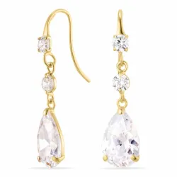 Tropfen Ohrringe in 9 Karat Gold mit Zirkon - Gold Collection