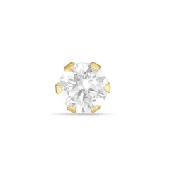 1/2 Paar 4 mm Ohrstecker in 9 Karat Gold mit Zirkon - Gold Collection