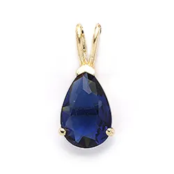 Tropfen blauem Anhänger aus 9 Karat Gold - Gold Collection