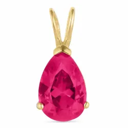 Tropfen pink Anhänger aus 9 Karat Gold - Gold Collection