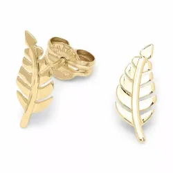 Blatt Ohrstecker in 9 Karat Gold - Gold Collection