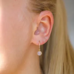 12,5 mm Kreole in 9 Karat Gold mit synthetischer Quarz - Gold Collection