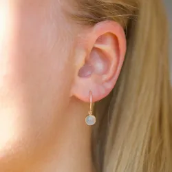 13 mm Kreole in 9 Karat Gold mit synthetischer Quarz - Gold Collection