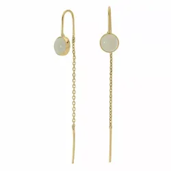 lange ketten ohrringe in 9 Karat Gold mit synthetischer Quarz - Gold Collection