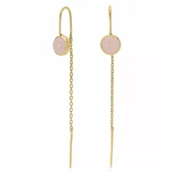 lange ketten ohrringe in 9 Karat Gold mit synthetischer Quarz - Gold Collection