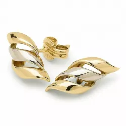 Goldohrringe in 9 Karat Gold und Weißgold