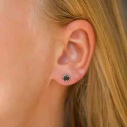 runden Ohrstecker in 9 Karat Gold mit Zirkon - Gold Collection