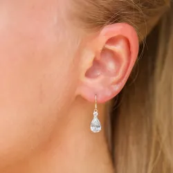 Tropfen Ohrringe in 9 Karat Gold mit Zirkon und Zirkon - Gold Collection