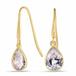 Tropfen Ohrringe in 9 Karat Gold mit Zirkon - Gold Collection