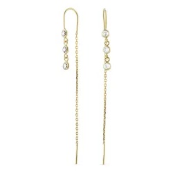 ketten ohrringe in 9 Karat Gold mit Zirkon - Gold Collection