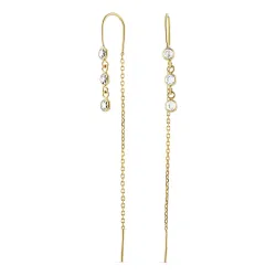 ketten ohrringe in 9 Karat Gold mit Zirkon - Gold Collection