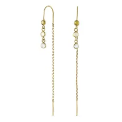 ketten ohrringe in 9 Karat Gold mit Zirkon - Gold Collection