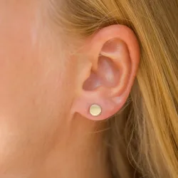6 mm runden Ohrringe in 9 Karat Gold - Gold Collection