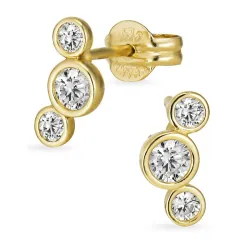 Ohrringe in 9 Karat Gold mit Zirkon - Gold Collection