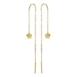 Blumen ketten ohrringe in 9 Karat Gold - Gold Collection