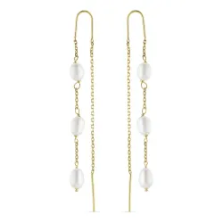 4 mm Perleohrringe in 9 Karat Gold - Gold Collection