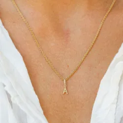 buchstab a Anhänger aus 9 Karat Gold - My Letter