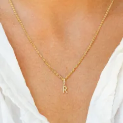 buchstab r Anhänger aus 9 Karat Gold