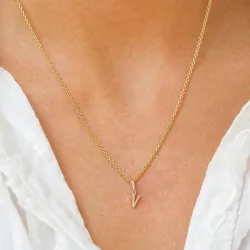 buchstab v Anhänger aus 9 Karat Gold - My Letter