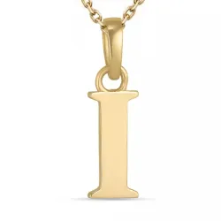 buchstab i Halskette aus vergoldetem Sterlingsilber und Anhänger aus 9 Karat Gold - My Letter