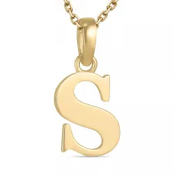 buchstab s Halskette aus Vergoldete Legierung und Anhänger aus 9 Karat Gold - My Letter